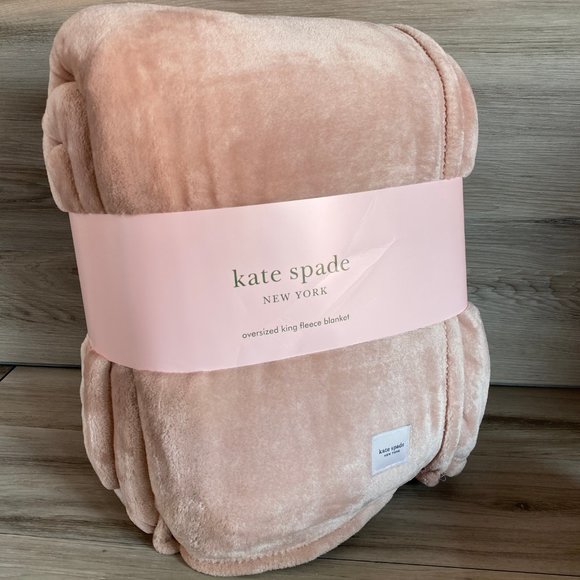 kate spade Bedding Kate Spade New York Authenticnew Light Pink Oversized King Fleece Blanket